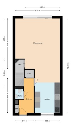Floorplan - Zonnebaars 43, 2742 NG Waddinxveen